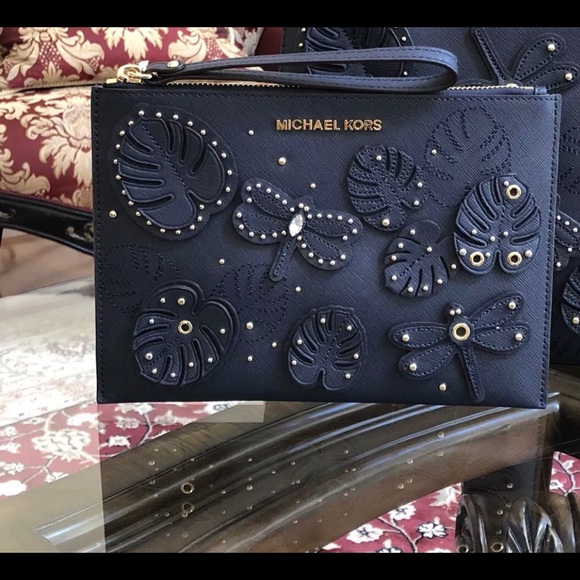 Michael Kors Handbags - Michael kors embellished Susannah Large wristlet
